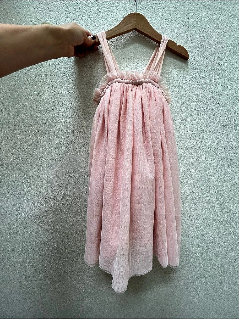 Hanna Andersson Girls Pink Tulle Party Dress Size 5 Like New